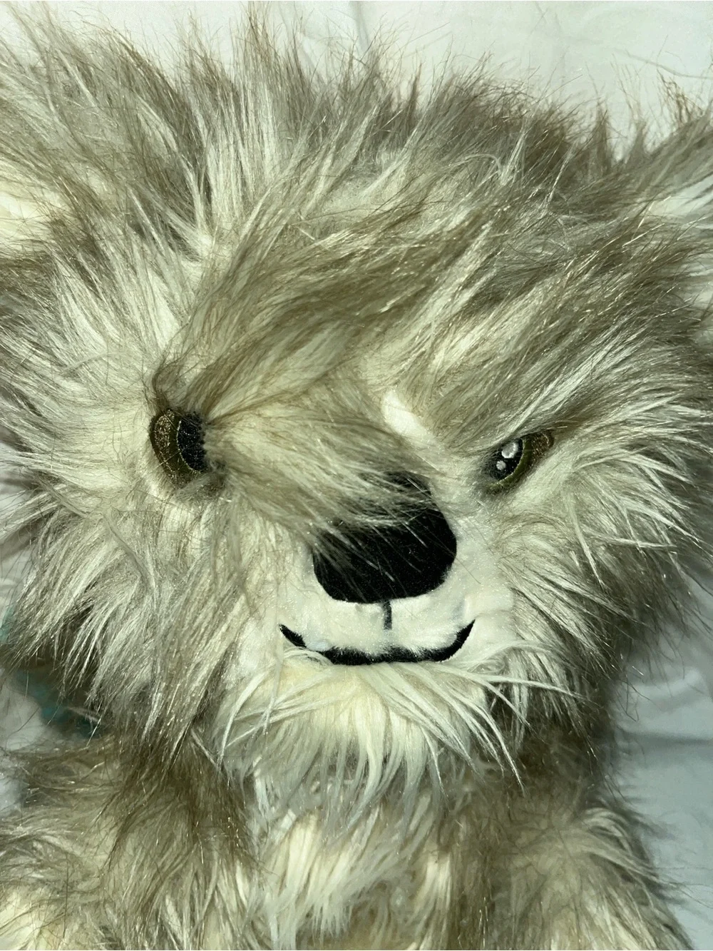 Netflix Plush Bear in Gray and Cream Fur